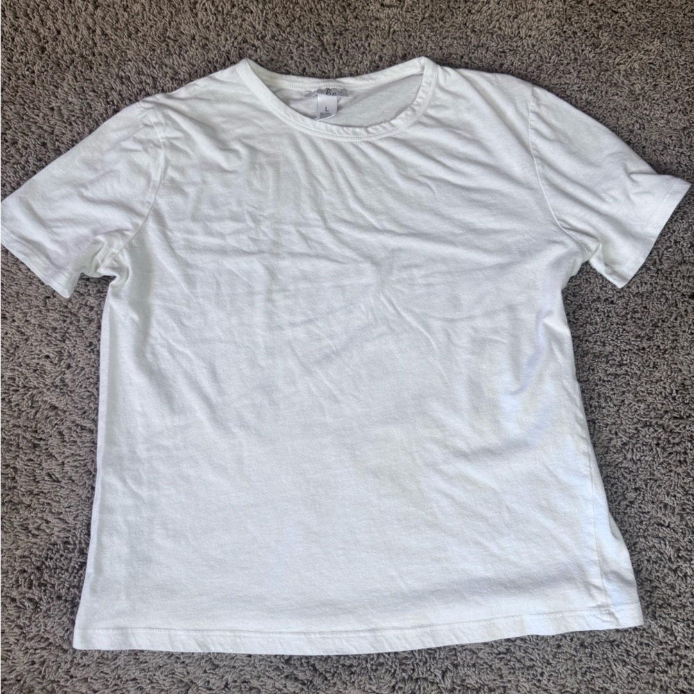 just be White Crewneck Tee